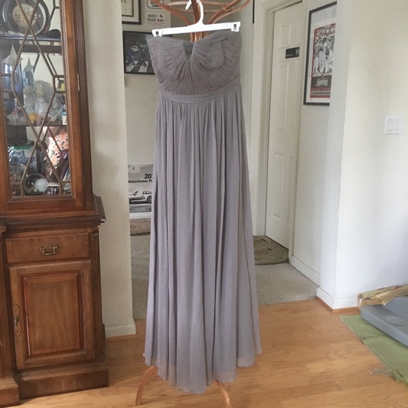 J. Crew Dresses & Skirts - J Crew Nadia Silk Chiffon Strapless Gown Size 4